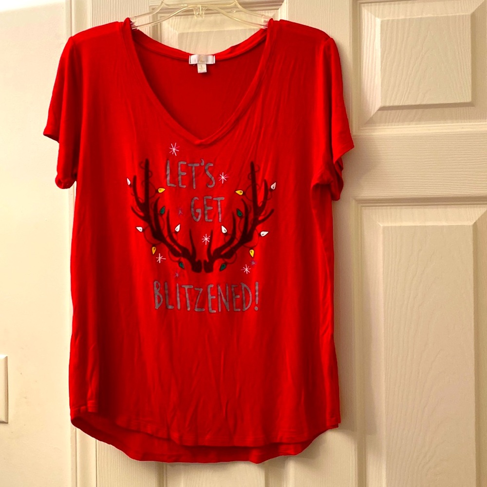 Christmas T-shirt “Let’s Get blitzened!”